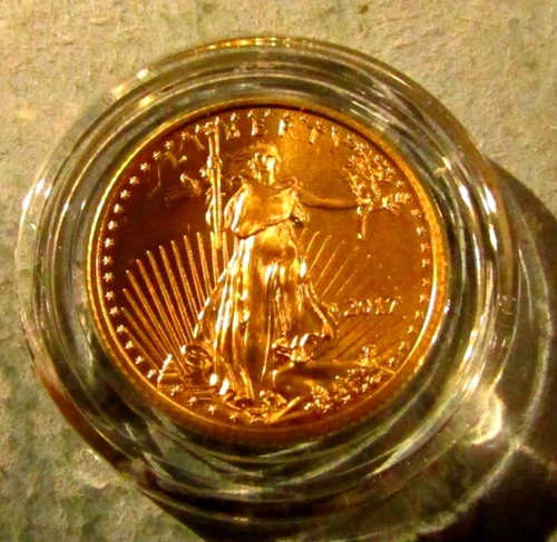 2017 1/4 oz $10 American Gold Eagle Coin BU Walking Liberty Bullion