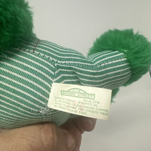 Knickerbocker Oscar The Grouch – Peluche Sesame Street Vintage Années 70, 25 Cm