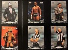 2023 Upper Deck AEW Lot (6)- Rush, Moriarty, Excalibur, Justin, Refs Aubrey/Knox