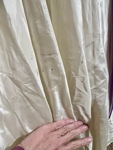 Vintage Taffeta Formal Dress White & Purple. Measurements In Photos - Picture 12 of 14