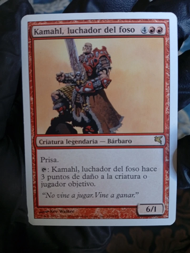 MTG Kamahl, Pit Fighter GD VERY RARE SPANISH Salvat- Hachette WOTC - Image 3 of 4