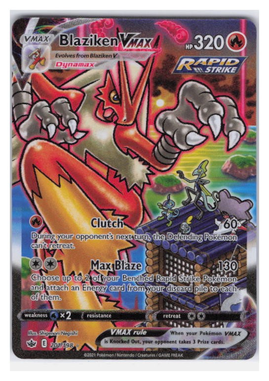 Blaziken VMAX (Alternate Art Secret) Holo Secret Rare SWSH06: Chilling Reign 201
