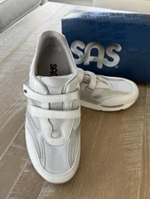 SAS TMV Women’s Wide EZ Strap Sneaker In Silver Size 10.5 WWW