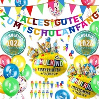 Einschulung Deko Girlande Ballons Set Junge MäDchen Schulanfang Feier