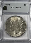 1928-S Peace Dollar :  ICG AU50