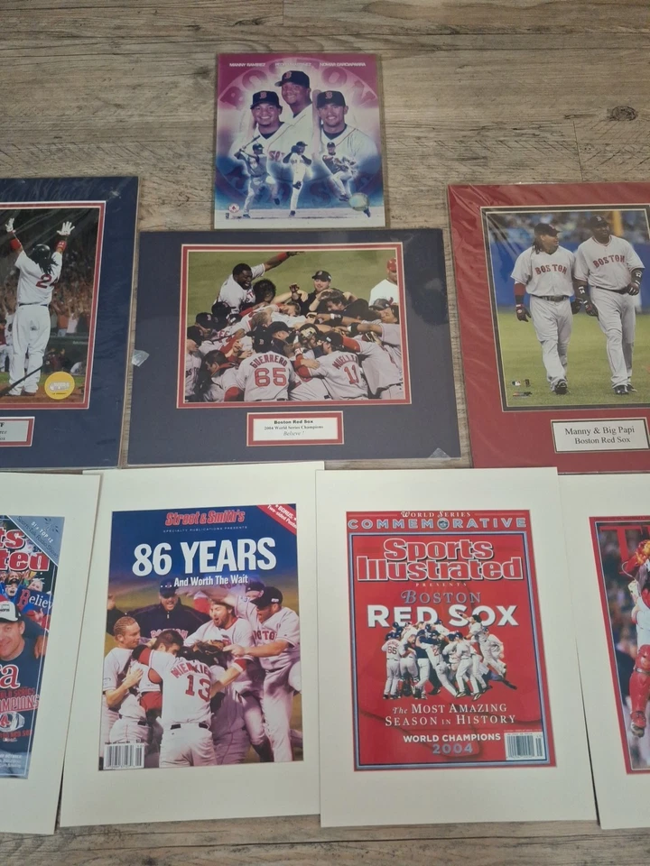 Lot of 10 Boston Red Sox Pictures Magazine Covers Photo File Sports Illustrated - Image 3 of 4