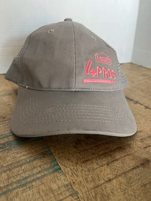 #ad Lowes Gray Hat Adjustable Adult Size OSFA Gray Lowes Hat Baseball Cap $9.00