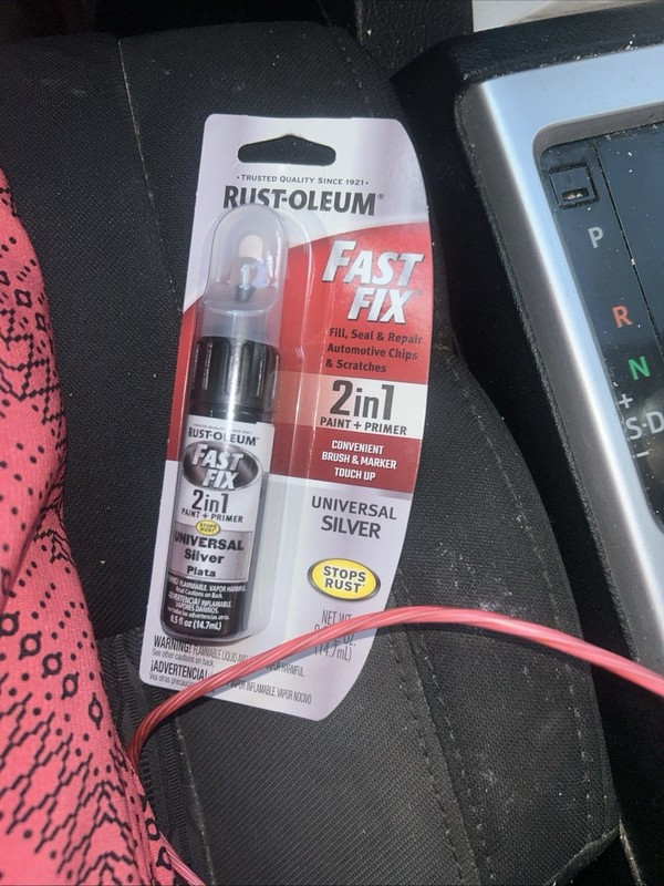 Rust-Oleum Fast Fix Touch Up Paint Universal Dark Silver 2-in-1 Paint + Primer