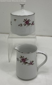 Noritake May Pattern 6661 Sugar Bowl And Creamer