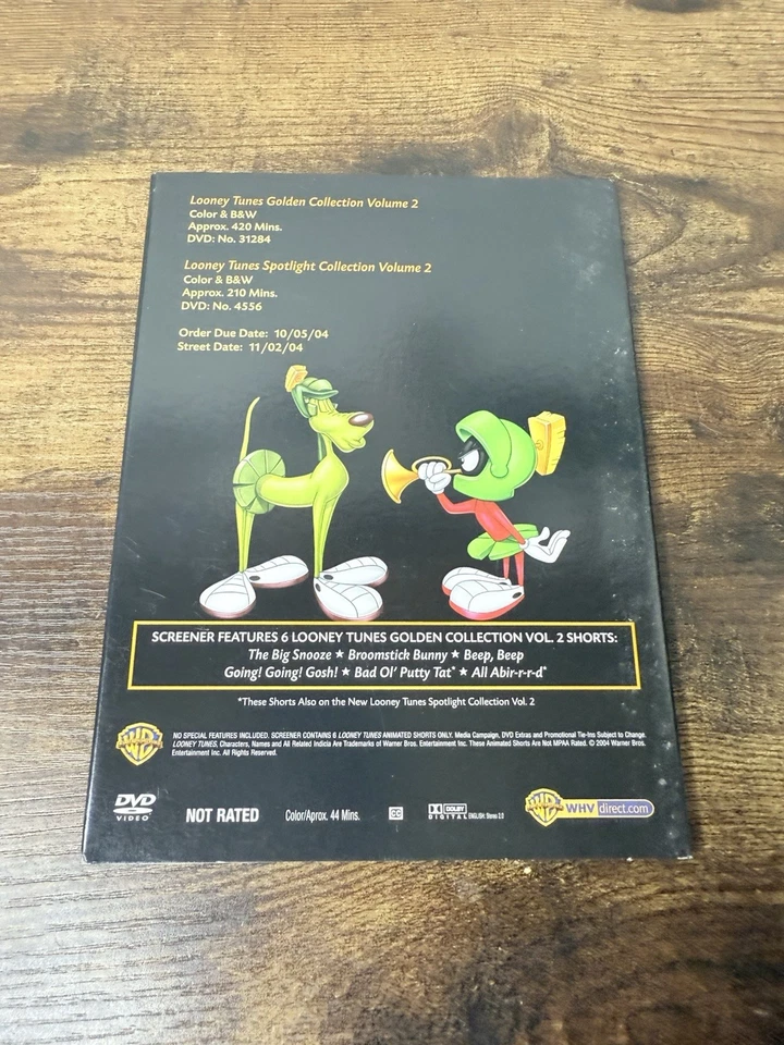 Looney Tunes Golden Collection Volume DVD Demo Screener 4-Disc Collection Rare - Image 3 of 3