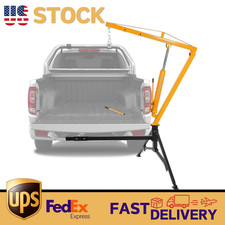 1000 Lbs Hydraulic Pickup Truck Crane Hitch Mounted Crane Hoist Lift 360 Swivel