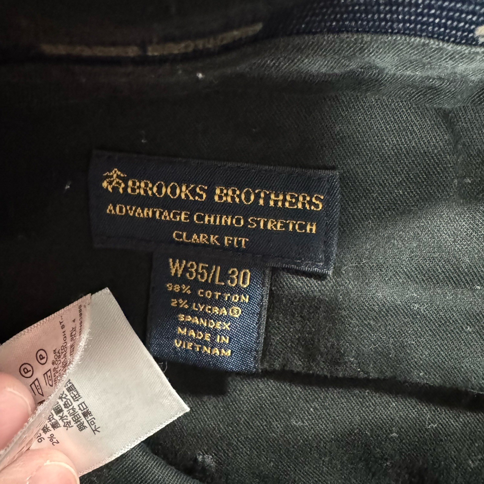 Brooks Brothers Pants Mens 35x30 Advantage Chino Stretch Clark Fit Gray