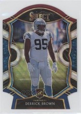 2020 Panini Select Concourse Tri-Color Prizm Die-Cut Derrick Brown #87 0p9a