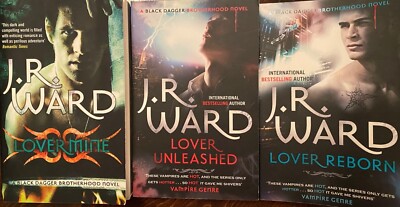 J R Ward Novels, Lover Mine, Lover Unleashed, & Lover Reborn