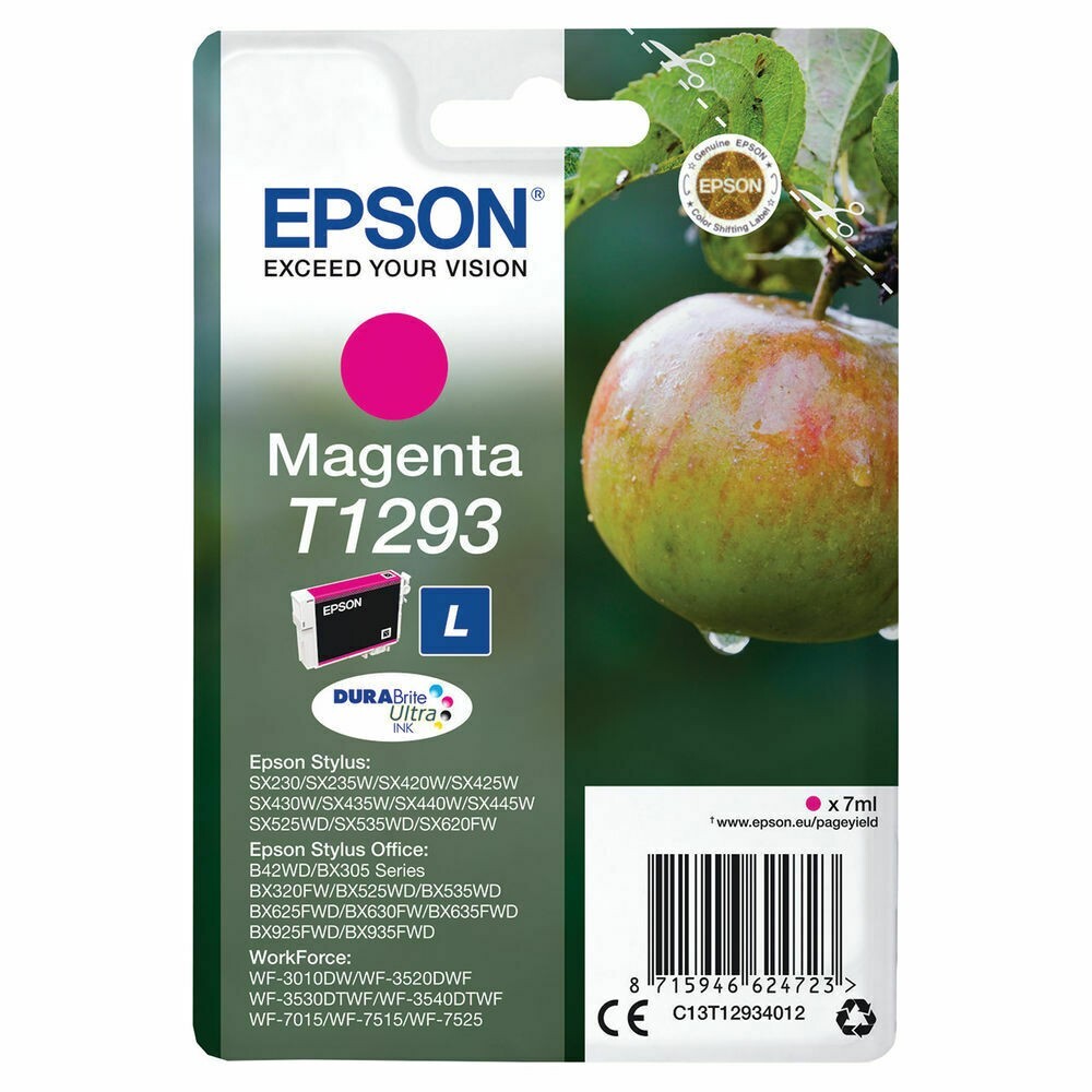Genuine Original Epson T1293 Magenta Inkjet  Cartridge Apple