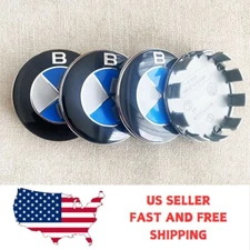 Set of 4 For BMW 68mm Wheel Center Hub Caps Logo Badge Emblem Rim Hubcaps Emblem