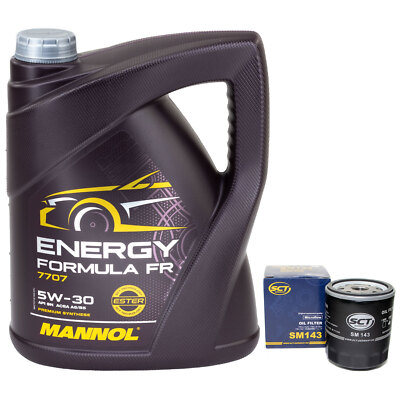 Motoröl Set 5W30 5 Liter + Ölfilter SM 143 für Ford Mondeo III Turnier