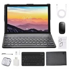 10 in 4G Tablet Android 11, 8GB RAM 256GB ROM 1920x1200 IPS Bundle Keyboard Case