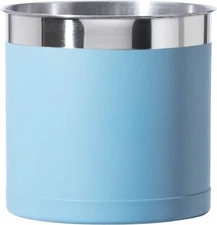 Oggi 7" Stainless Steel Utensil Holder Caddy Crock and Countertop, Turquoise