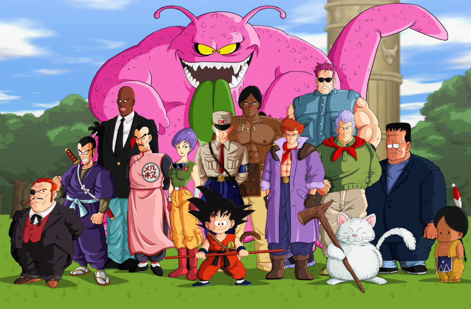 Poster A4 Goku e as esferas do dragão