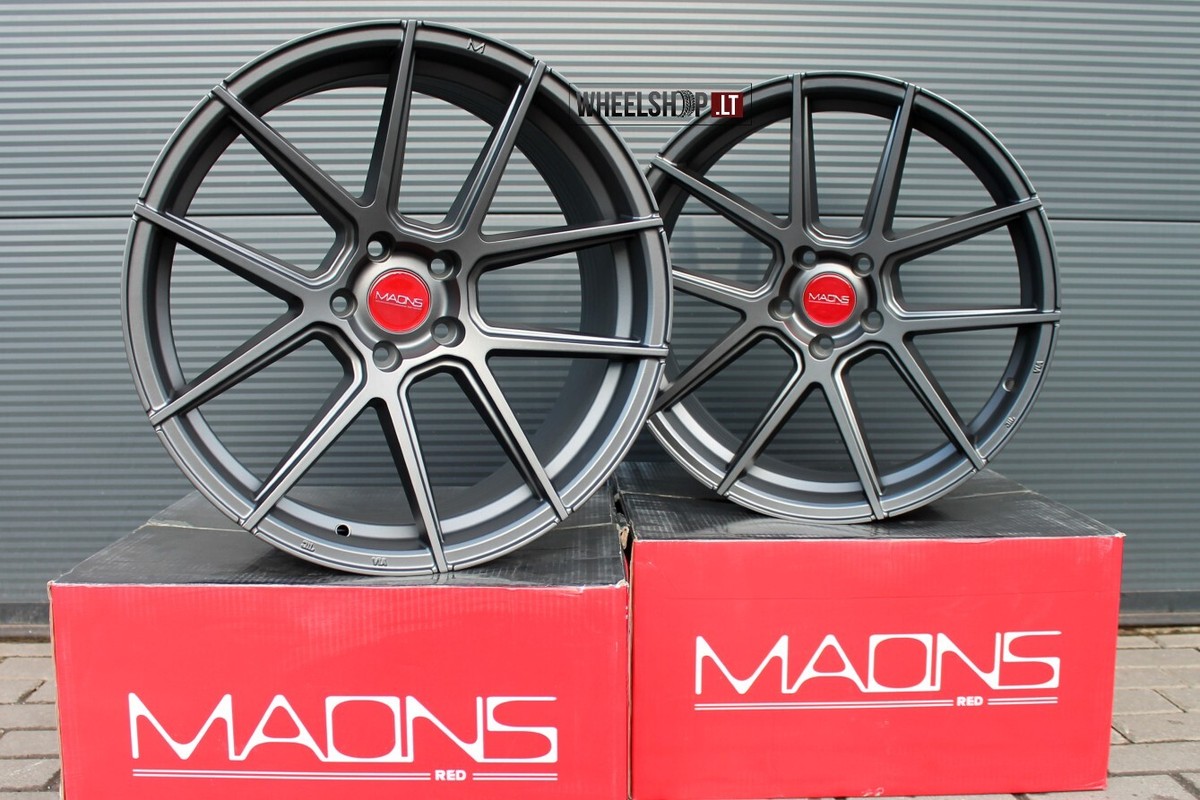 NEW 5x112 4x19 inch alloy wheels Maons MR10 Matt Graphite 8,5j+9