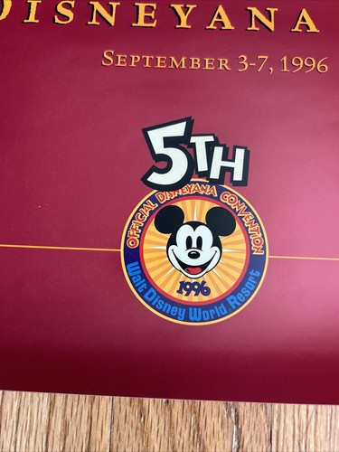 Lot Of 2 Signed Disney Disneyana Convention Posters 1995 1996 Unused 24x36” - Picture 3 of 21