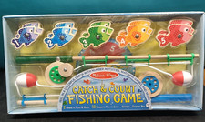 Melissa Doug Catch Count Wooden Fishing Game With 2 Magnetic Rods Sealed