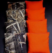 CORNHOLE BEAN BAGS REALTREE ADVANTAGE MAX 4 Camo 8 ACA Regulation KHAKI ORANGE