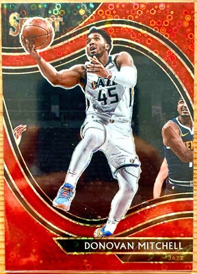 Donovan Mitchell /49 2020/21 Panini Select Courtside RED DISCO PRIZM #218 SP  