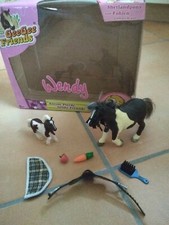Wendy GeeGee Friends Shetlandpony und Fohlen Schwarze-braun #27006