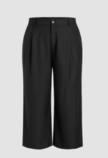 Cider Solid Pocket Straight Leg Trousers Curve & Plus Size 2XL