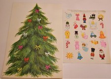 Hallmark Christmas Advent Calendar UNUSED 12" x 8 1/2" With Countdown Stickers