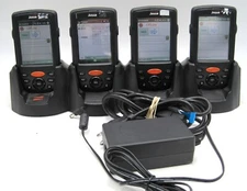 Set of 4 - Janam XM66 XM66W Windows 6.1 Mobile Handheld Scanner+CRD-P4 Charger