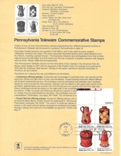 #1775-78 15c Pennsylvania Toleware Stamp Poster - Unofficial Souvenir Page FD HC