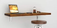 MCC Wall Mounted Floating Desk Folding Table for Small Spaces Kitchen Counter.