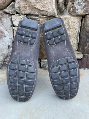 Pollini Made In Italy Suede Leather Gray Mens Loafers 39 US  display picture 2