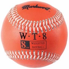 8 oz Ounce Weighted Strength TRAINING Ball Pitcher Pitching BASEBALL Orange
