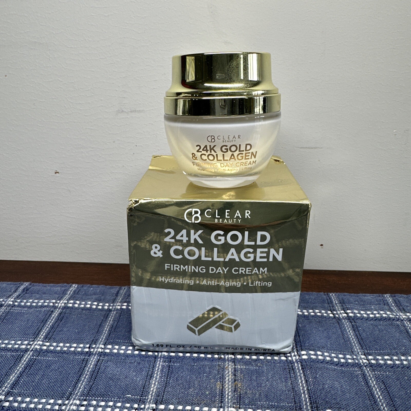 Clair Beauty 24K Gold & Collagen Firming Day Cream 1.69 Oz / 50 ml