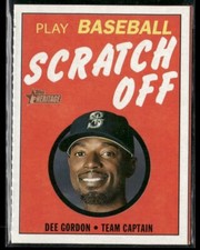 2020 Topps Heritage #13 Dee Gordon 1971 Topps Baseball Scratch-Offs