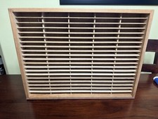Vintage Napa Valley Box Wood 100 Cassette Tape Storage Holder Wall Rack LiTcolor