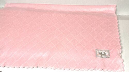 Carter's Child of Mine Baby Blanket Elephant Pink White Scalloped Edge Diamond - Picture 1 of 6