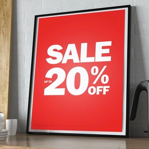 Red Sale Posters Window Sign Banner Sale Up To Off Sign Lamination Ebay