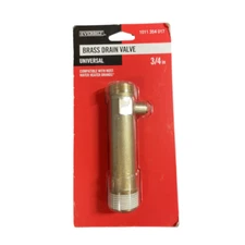 Everbilt AFWHDV3 3/4 in. x 3/4 in. Brass MPT x MHT Water Heater Drain Valve