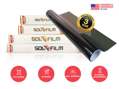 Diablo SOL-X Film - 24'' x 100 Ft Roll - 2 Ply 5% Window Tint Professional Grade