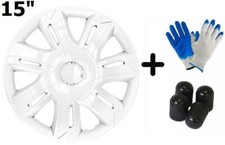 Radkappen Radzierblenden Satz 4x St&uuml;ck White Lacquered NRM 15" Supernova | 3638