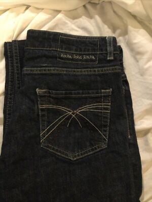 Rocha John Rocha Womens 12 Blue Jeans Organic Cotton Straight Leg