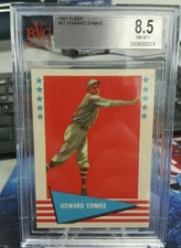 1961 HOWARD EHMKE Fleer Graded BVG 8.5 NM-MT+ POP 1 None Higher Red Sox Tigers