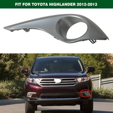 Cubierta de bisel de luz antiniebla lateral izquierda plateada para Toyota Highlander 2011-2013