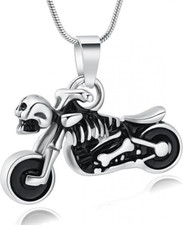 Urn Necklace for Ashes Motorcycles Stainless Steel Mini Urns Jewelry Ash Jewelry