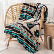Stella Aztec Throw Blanket - Tan